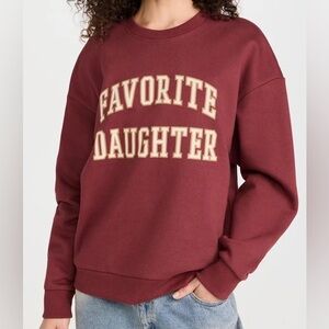 Favorite Daughter Women’s Collegiate Sweatshirt in Sangria Nights Burgundy